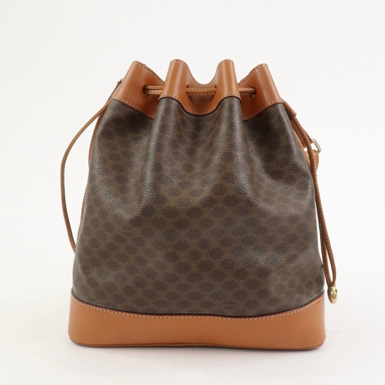 CELINE Macadam Bucket Drawstring Shoulder Bag