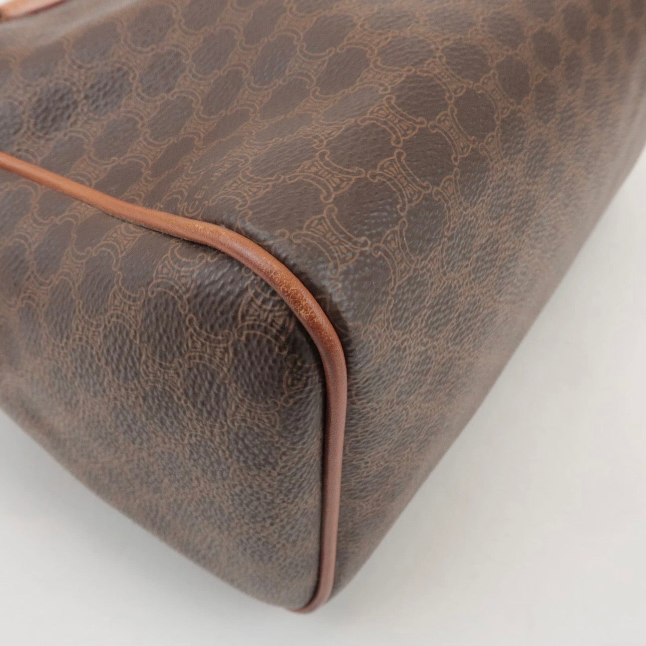 CELINE Macadam Boston Bag Hand Bag Brown