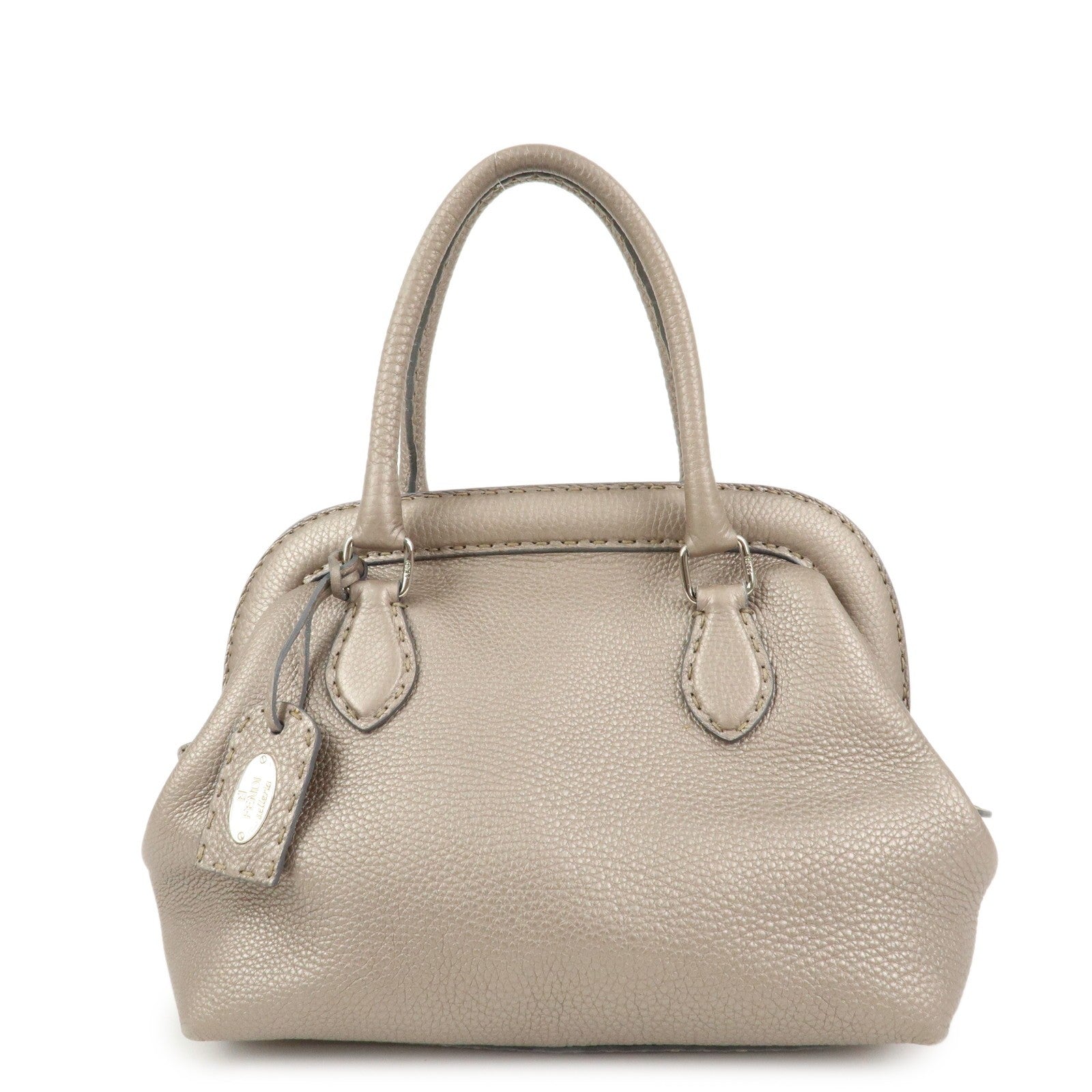 Fendi Hand Bag - Greige, Leather