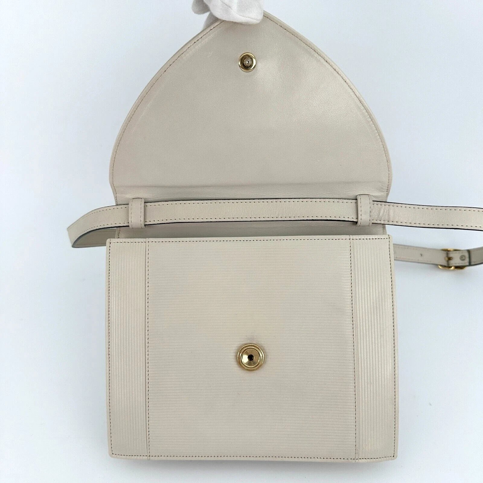 Yves Saint Laurent YSL Shoulder Bag - Ivory, Leather