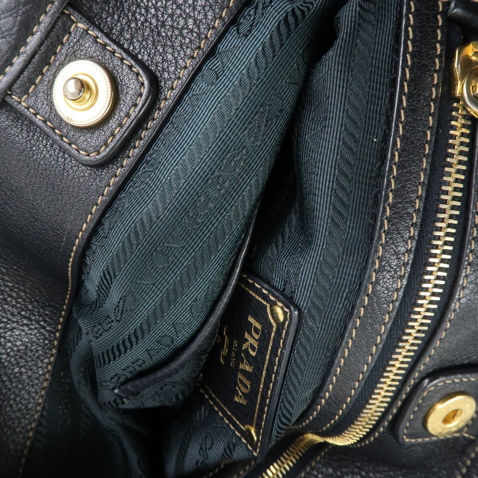 Prada 2Way Bag - Navy, Nylon and Leather