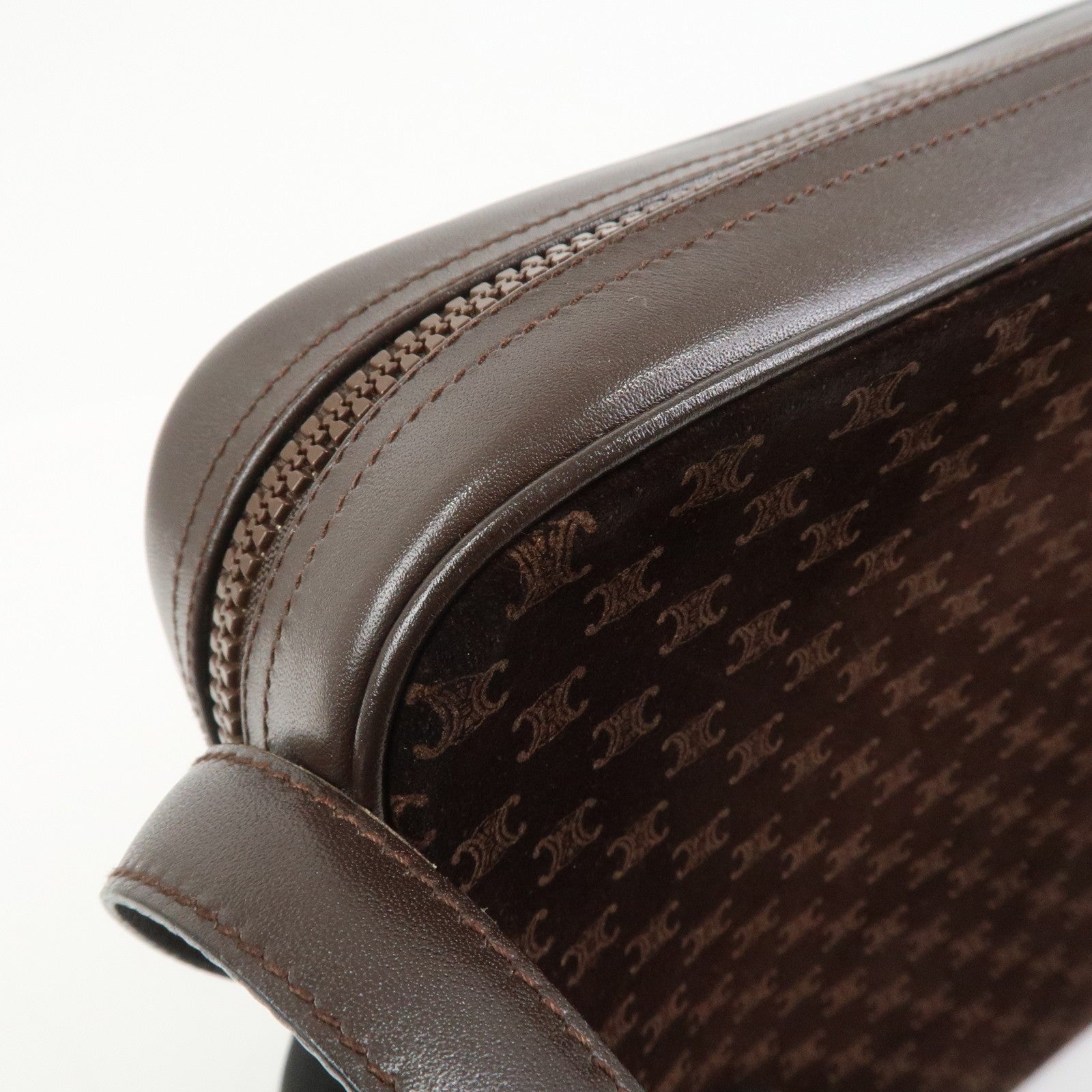 Celine Macadam Shoulder Bag - Brown, Suede Leather