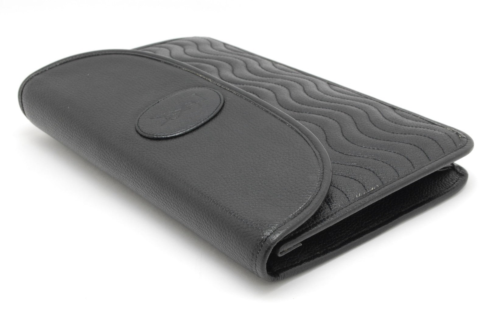 Saint Laurent Stitch Clutch Bag - Black, Leather