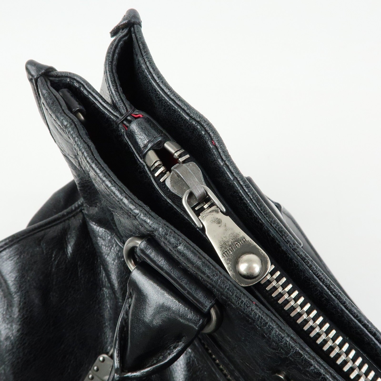 Miu Miu Leather Tote Bag - Black, Leather