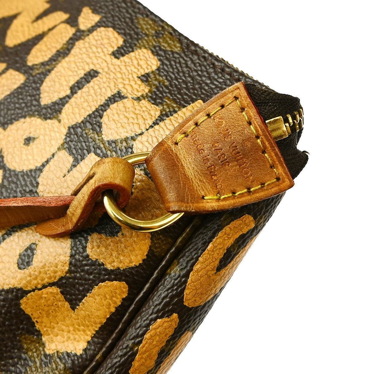 Louis Vuitton Pochette Accessoires Handbag - Khaki, Monogram Graffiti Canvas, Leather