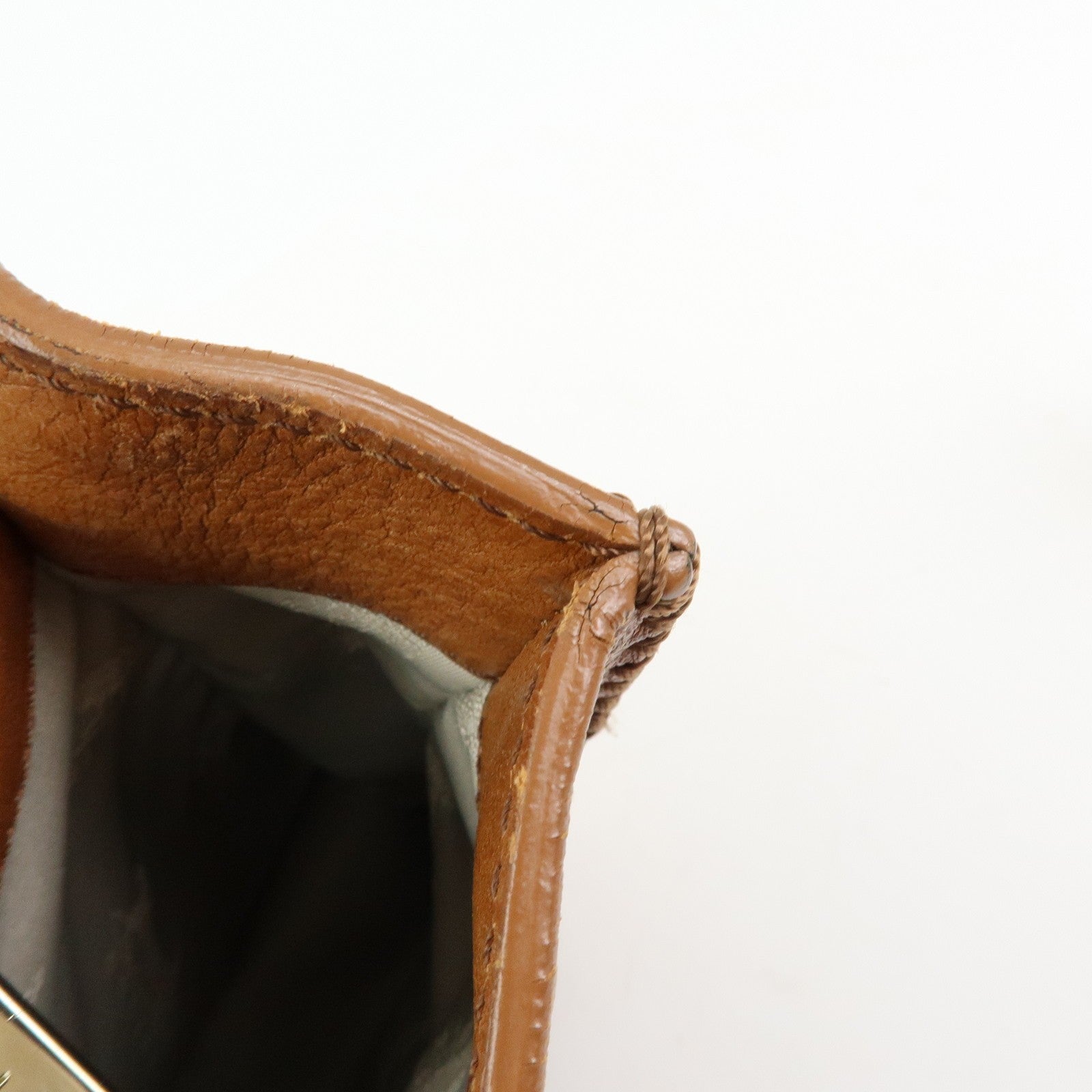 Celine Logo Leather Boogie Bag - Brown, Leather
