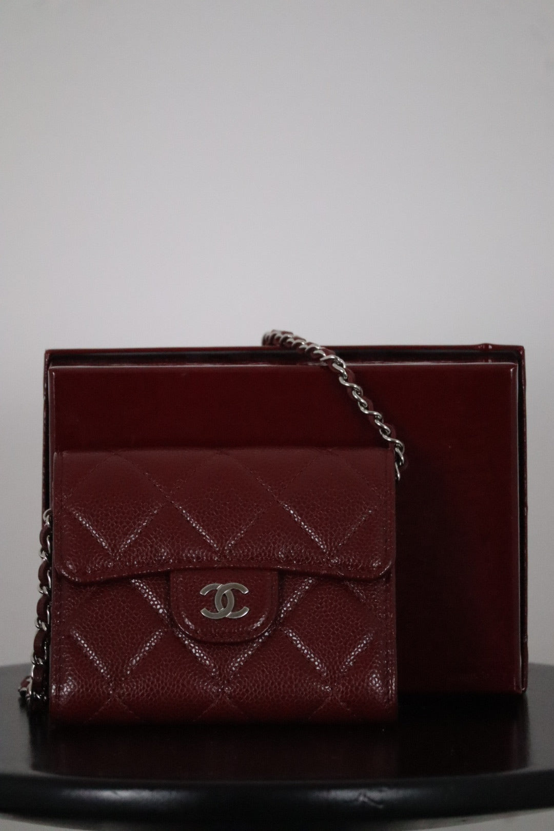 Chanel WOC Wallet On Chain Shoulder Bag - Bordeaux, Leather