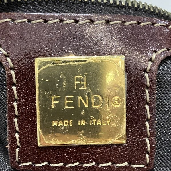 Fendi Zucchino Handbag - Brown, Patent Leather