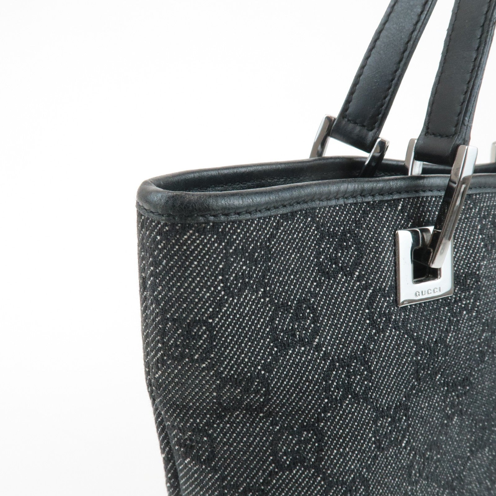 Gucci GG Canvas Tote Bag - Black, Leather