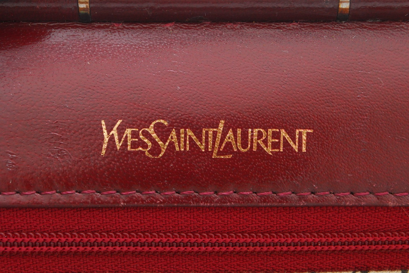 Saint Laurent Yves Clutch Bag - Red Bordeaux, Leather