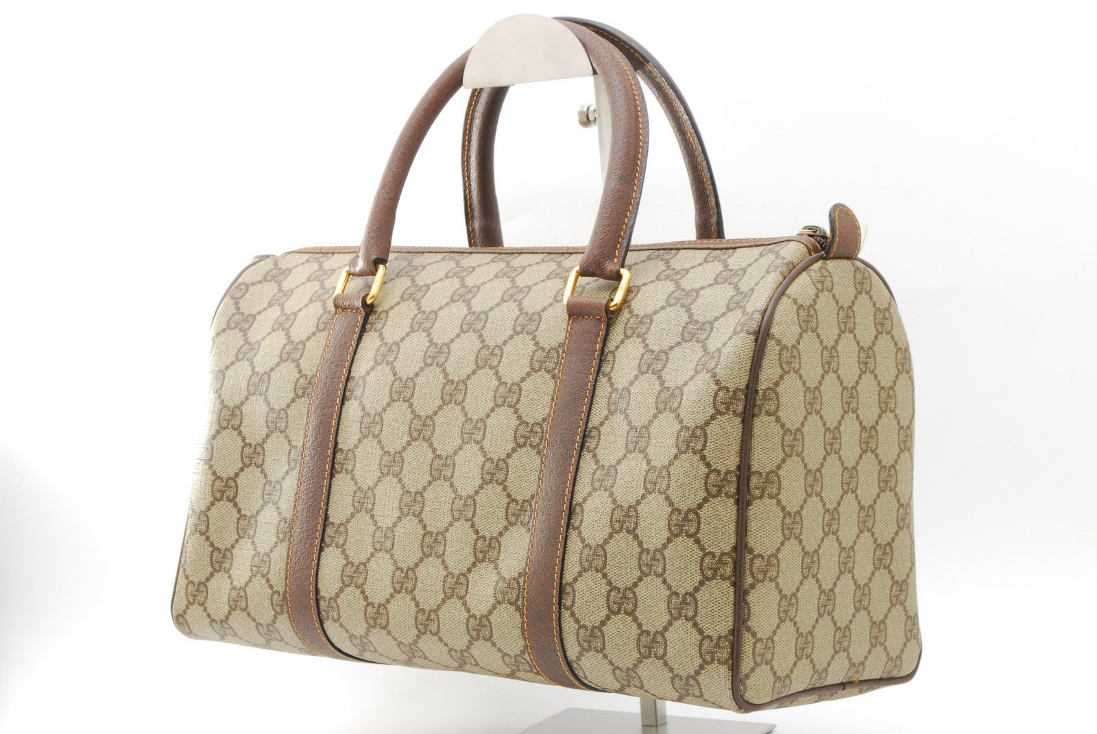 Gucci GG Supreme Boston Bag - Brown, PVC Leather