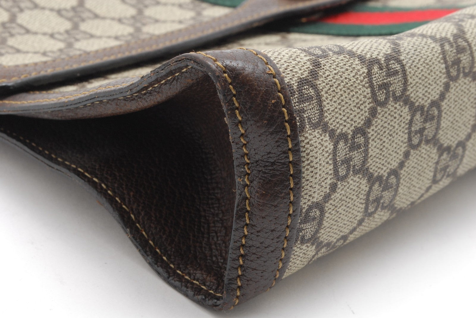 Gucci GG Supreme Web Clutch - Beige, PVC