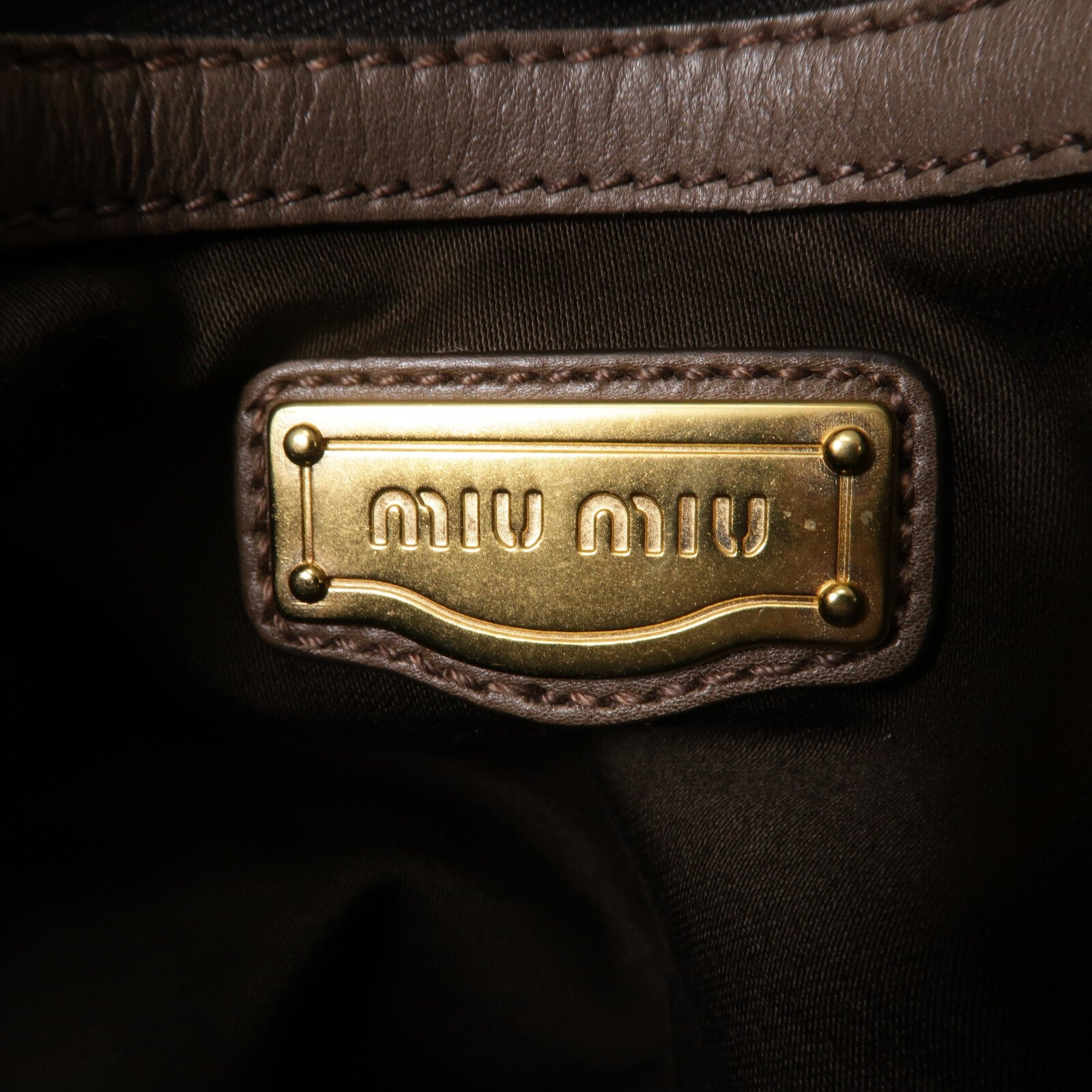 Miu Miu GHW 2 Way Shoulder Bag - Grey, Calfskin Leather