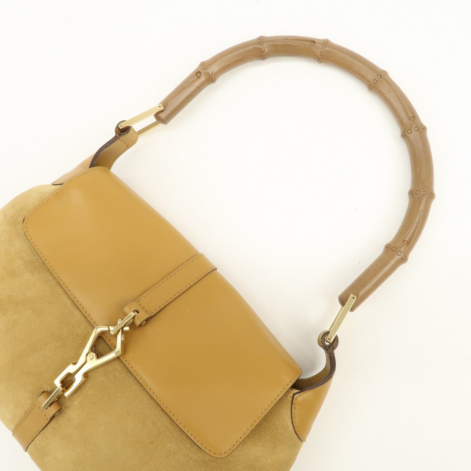 Gucci Shoulder Bag - Yellow Beige, Suede Leather