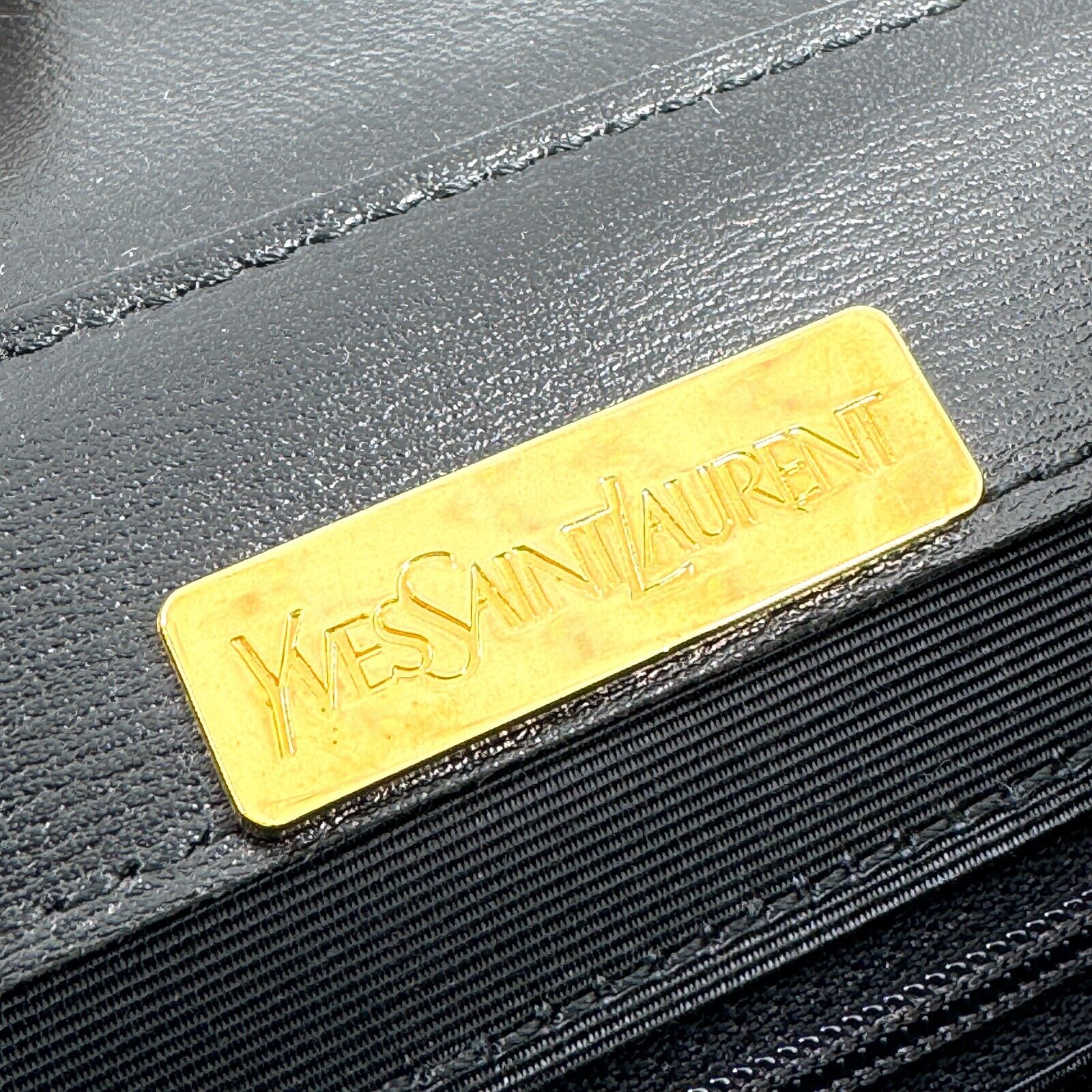 Saint Laurent YSL Hand Bag - Black, Leather