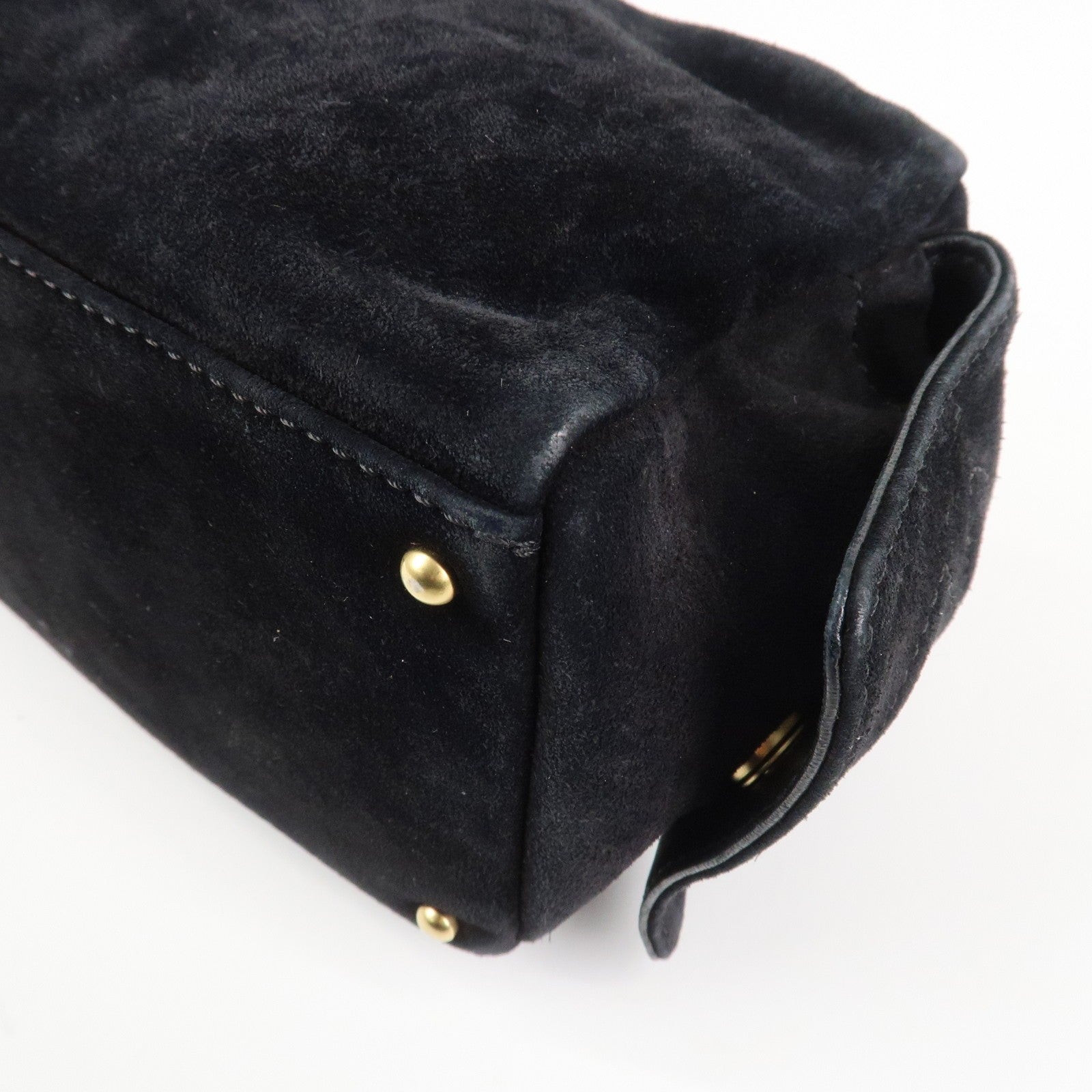 Chanel COCO Mark Shoulder Bag - Black, Suede Leather