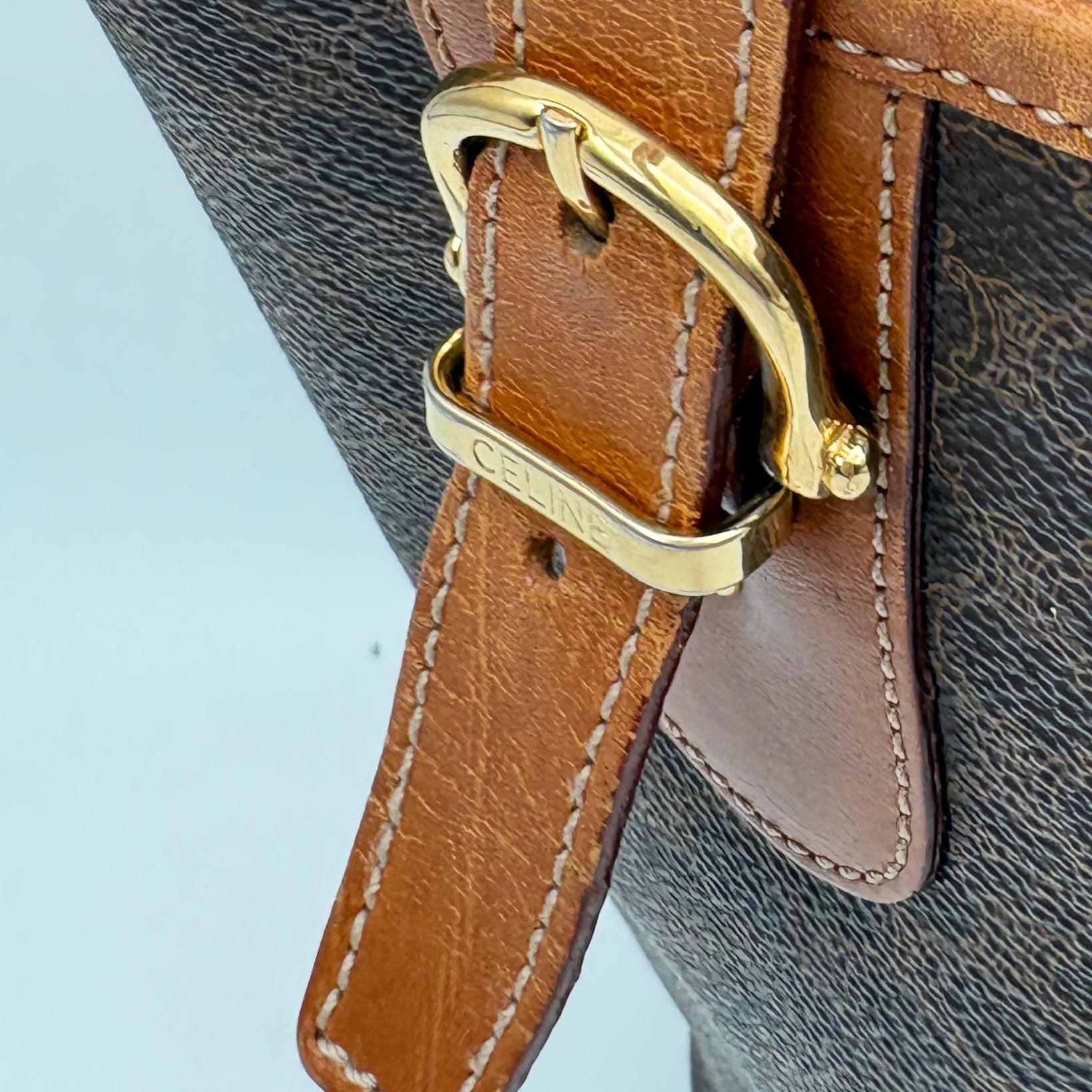 Bucket Tote Bag Macadam Pattern Triomphe