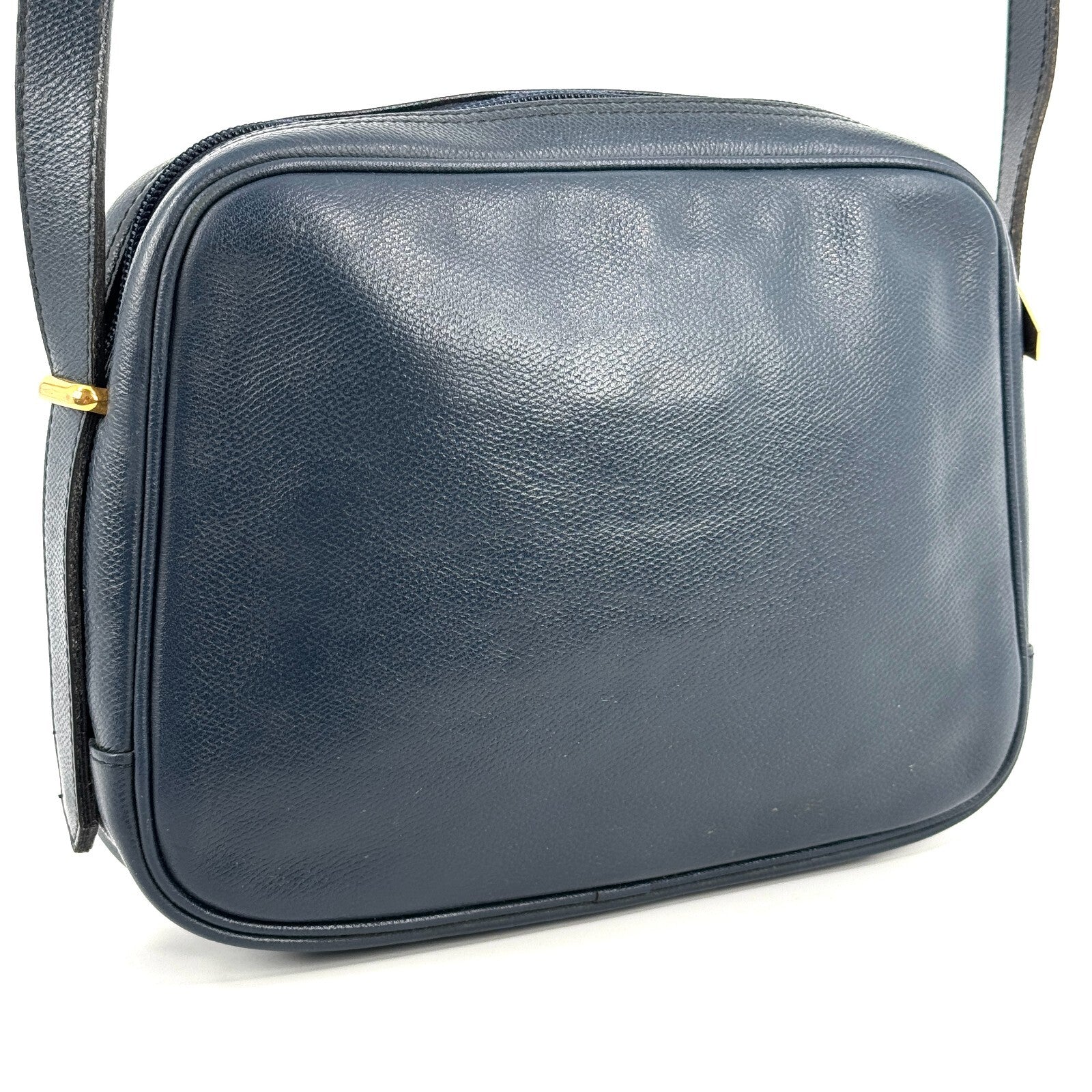 Saint Laurent YSL Shoulder Bag - Navy, Leather