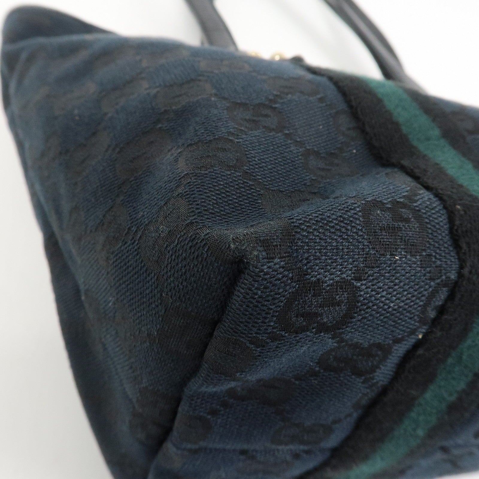 Gucci Tote Shoulder Bag - Black, Canvas Leather