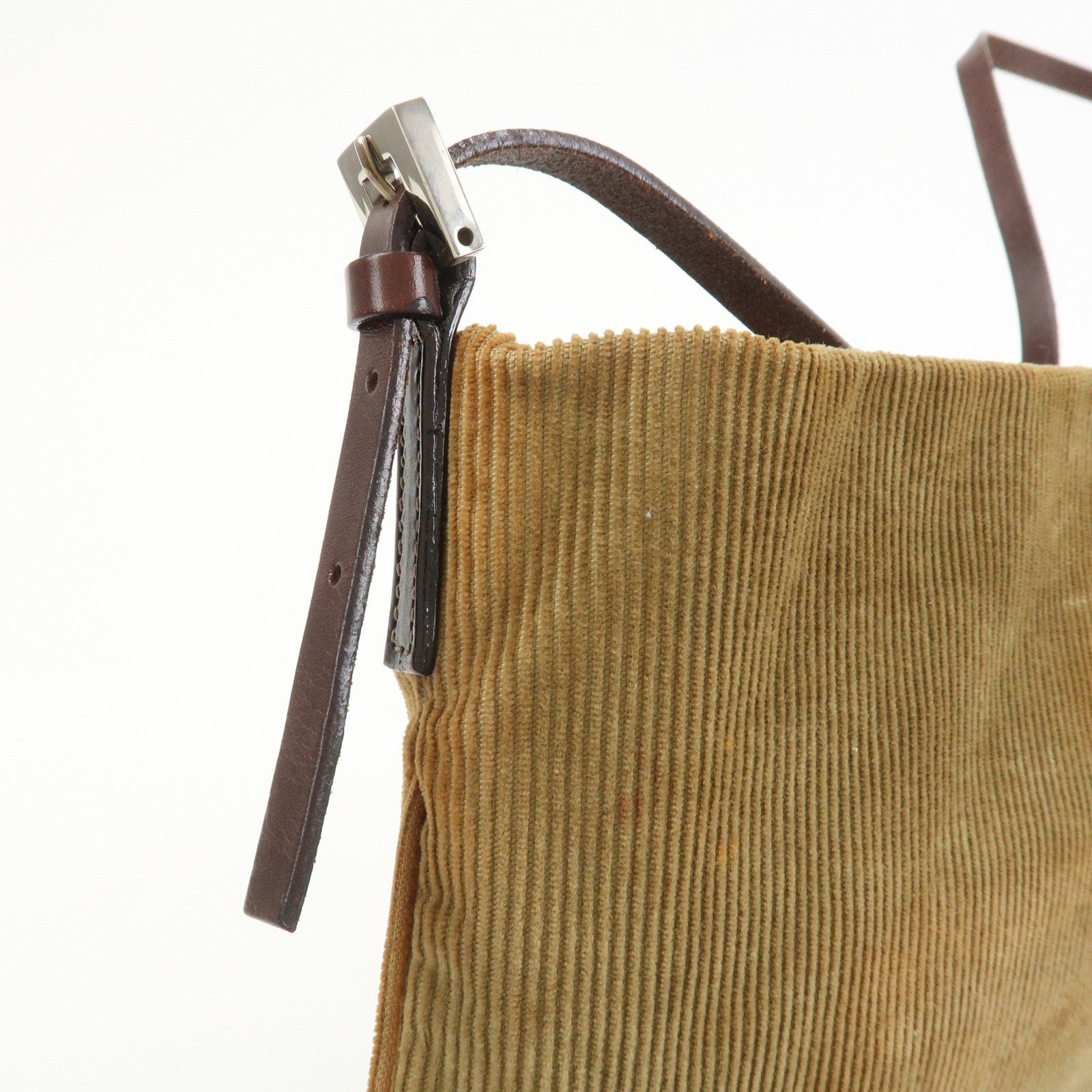 Fendi Shoulder Bag - Brown, Corduroy Leather