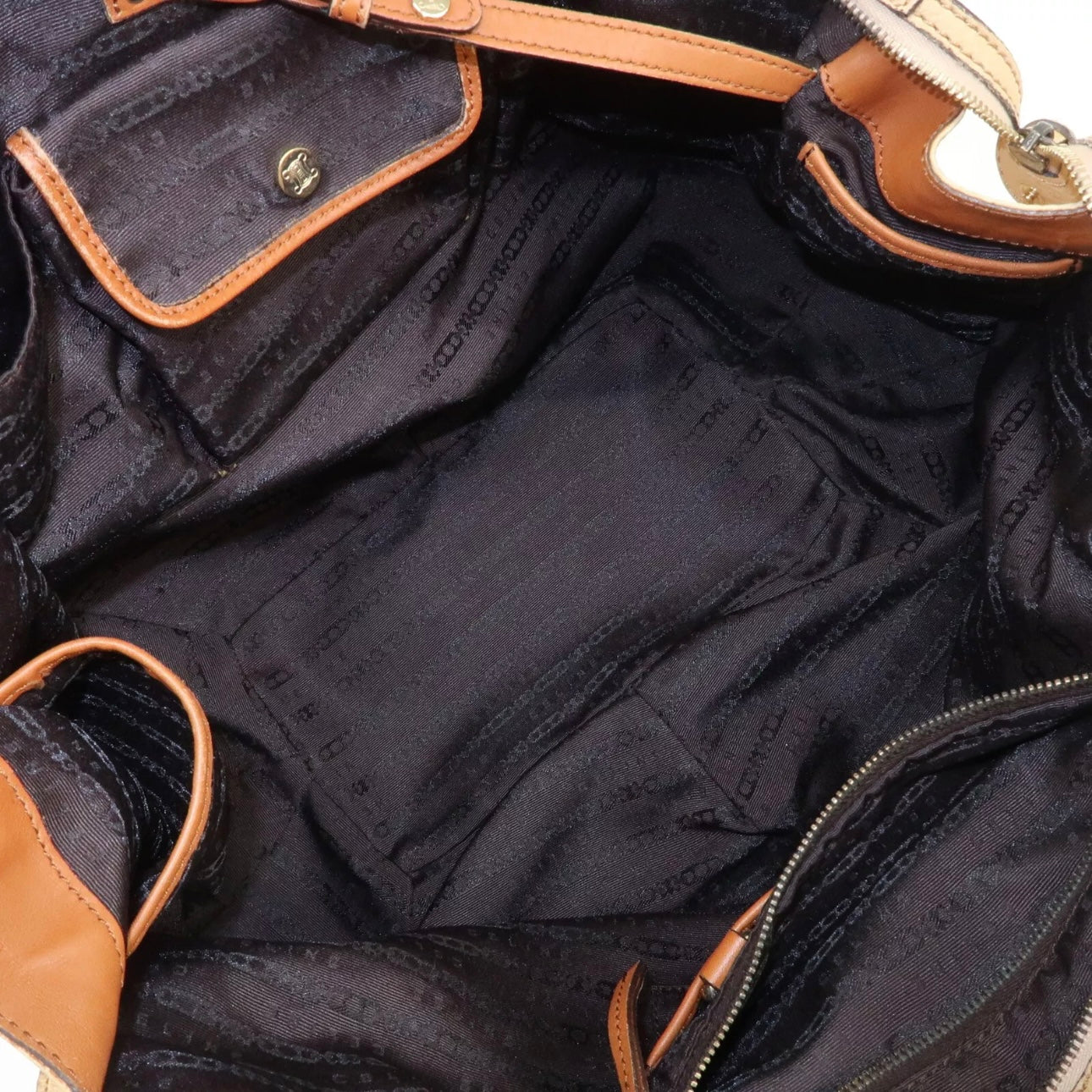 CELINE Bitter Sweet Leather Shoulder Bag Beige Brown Gold Hardware