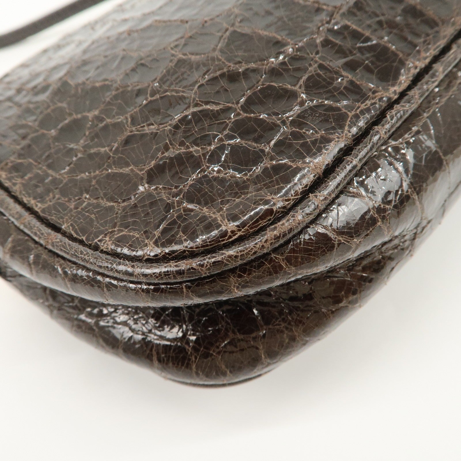 Miu Miu Shoulder Crossbody Bag - Dark Brown, Embossed Leather
