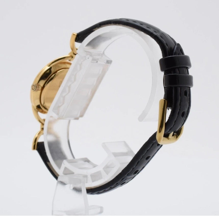 Vintage GUCCI 6000L 23mm Black Dial Gold Quartz Watch