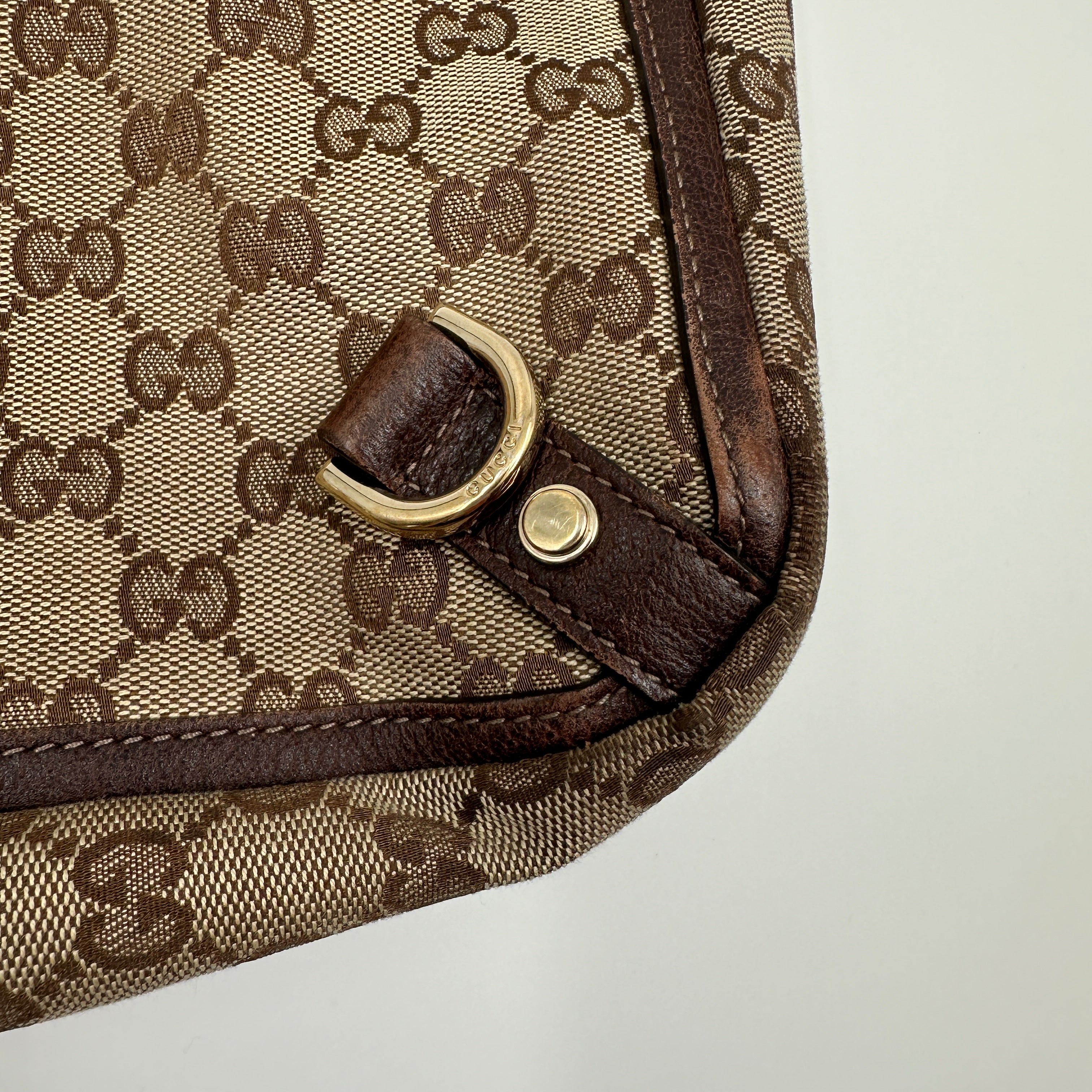 Gucci Brown GG Canvas and Leather Abbey Tote Bag