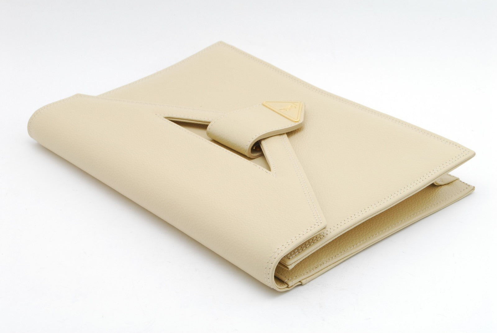 Saint Laurent Yves Saint Laurent Clutch Bag - Ivory, Leather