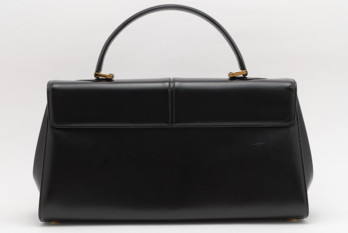 Saint Laurent Vintage Top Handle Handbag - Black, Leather