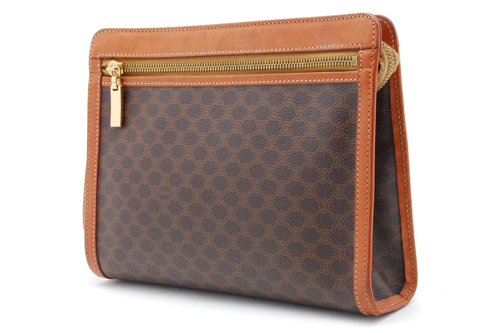 Celine Macadam Clutch Bag - Brown, PVC Leather