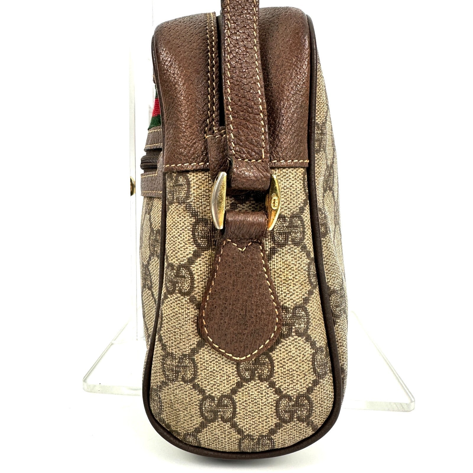 Gucci Sherry Shoulder Bag - Brown, PVC/Leather