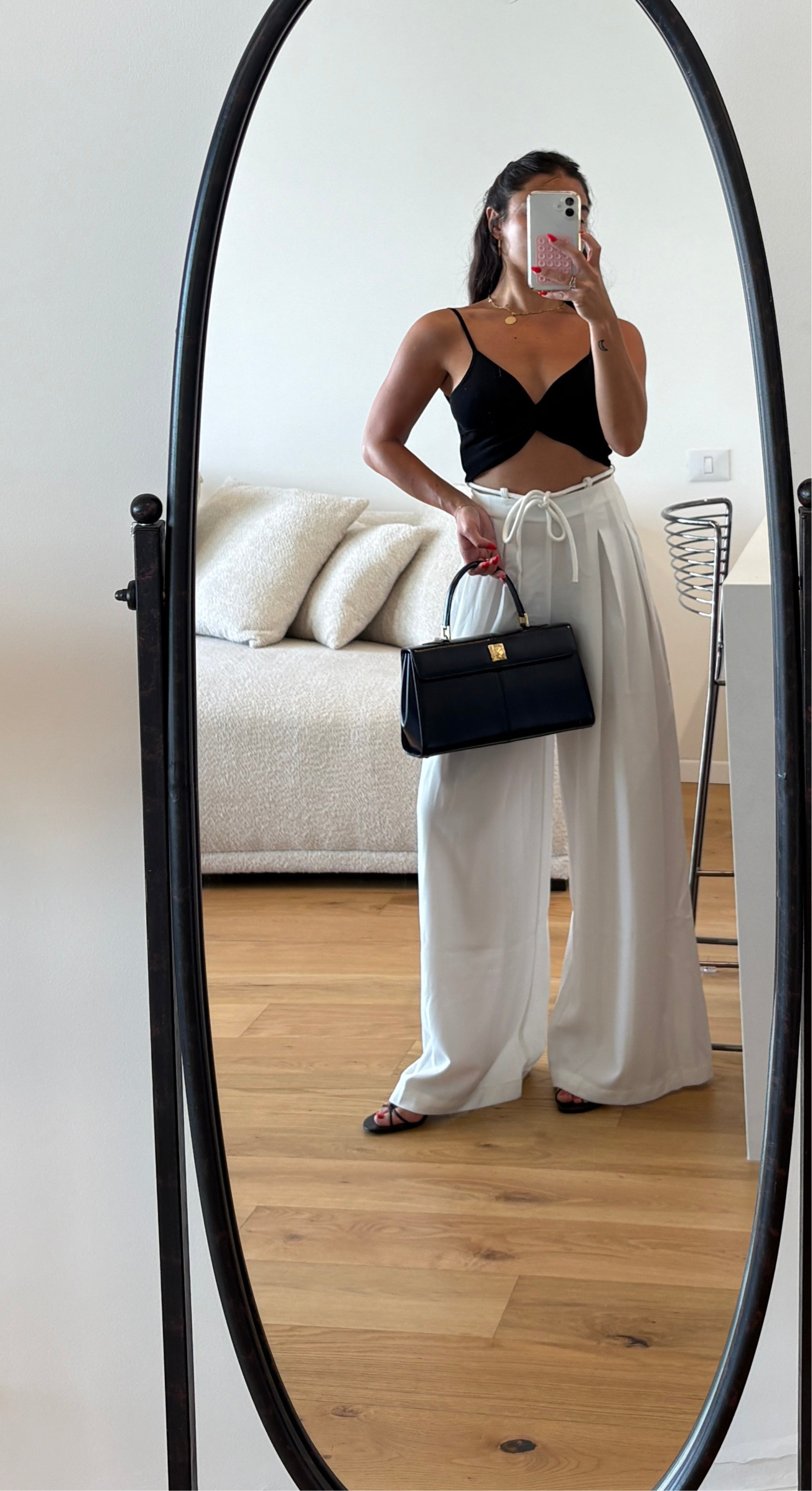 Saint Laurent Yves Saint Laurent Top Handle Bag - Navy, Leather