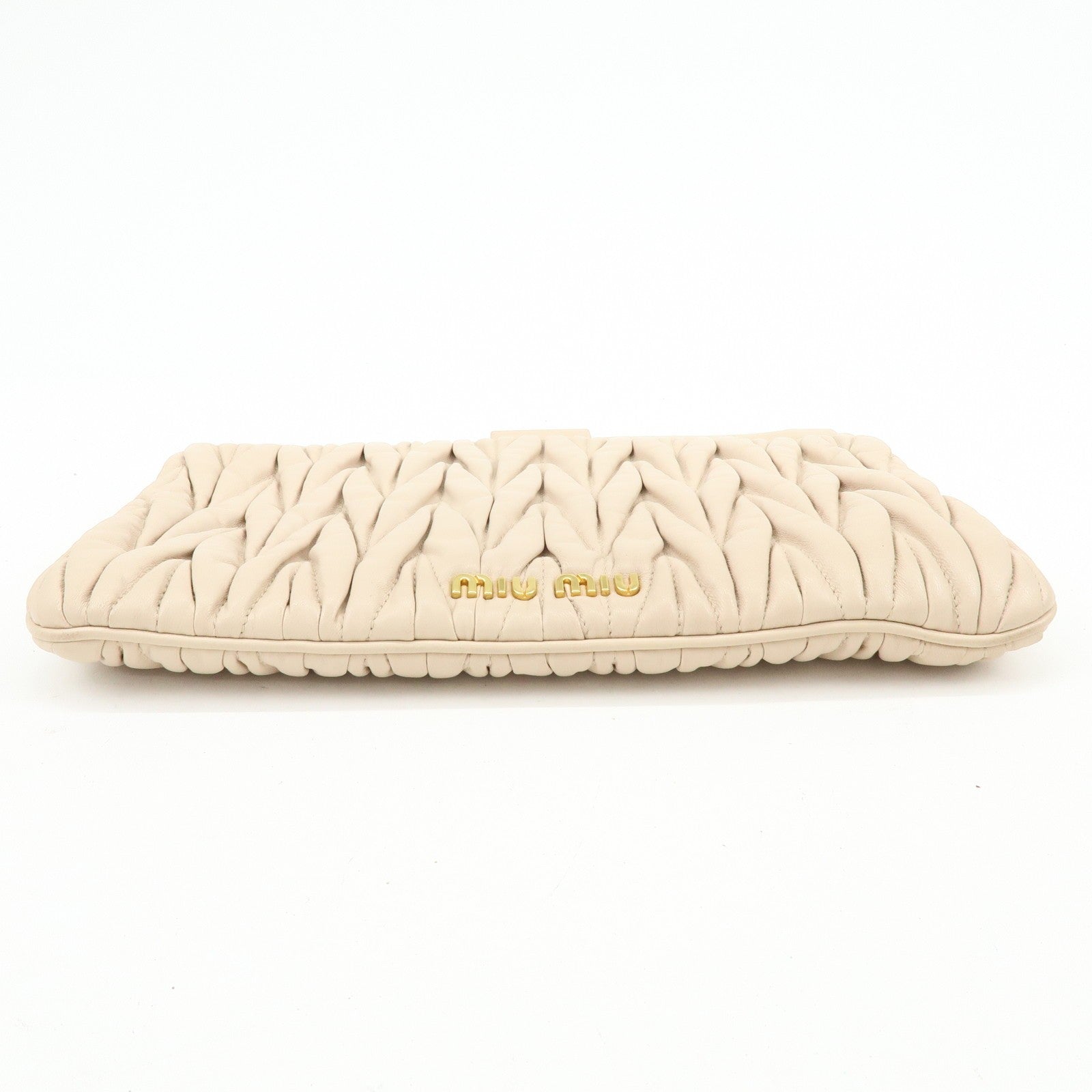 Miu Miu Clutch Bag - Beige, Nappa Leather