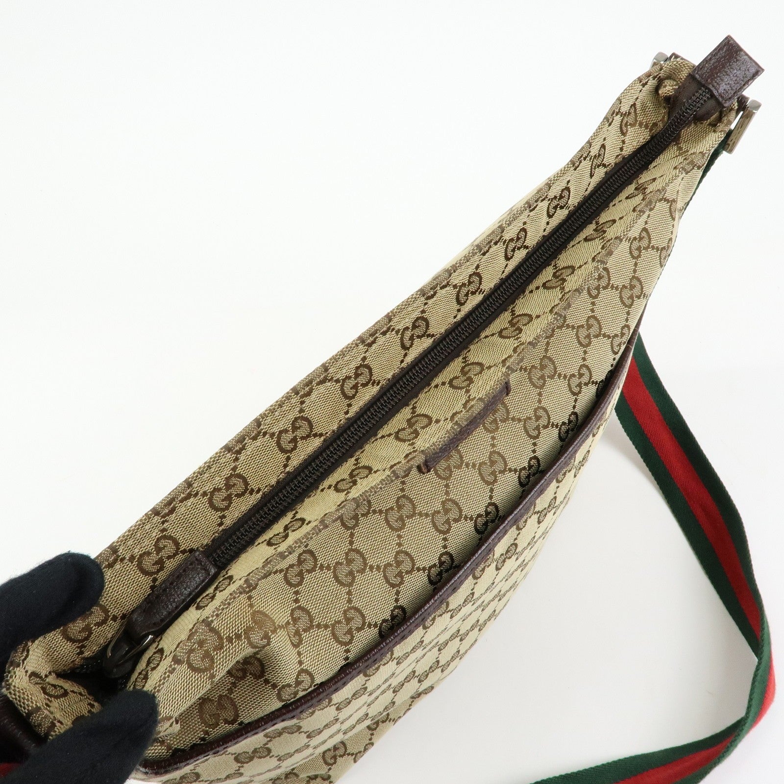 Gucci Shoulder Crossbody Bag - Beige, GG Canvas, Leather