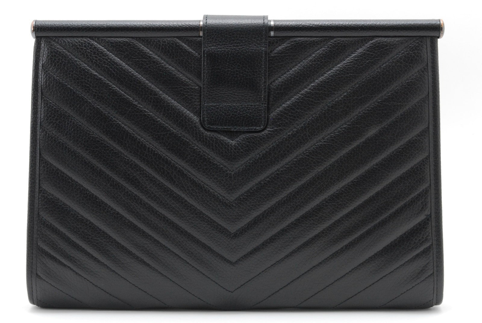 Saint Laurent Yves Saint Laurent Clutch Bag - Black, Leather
