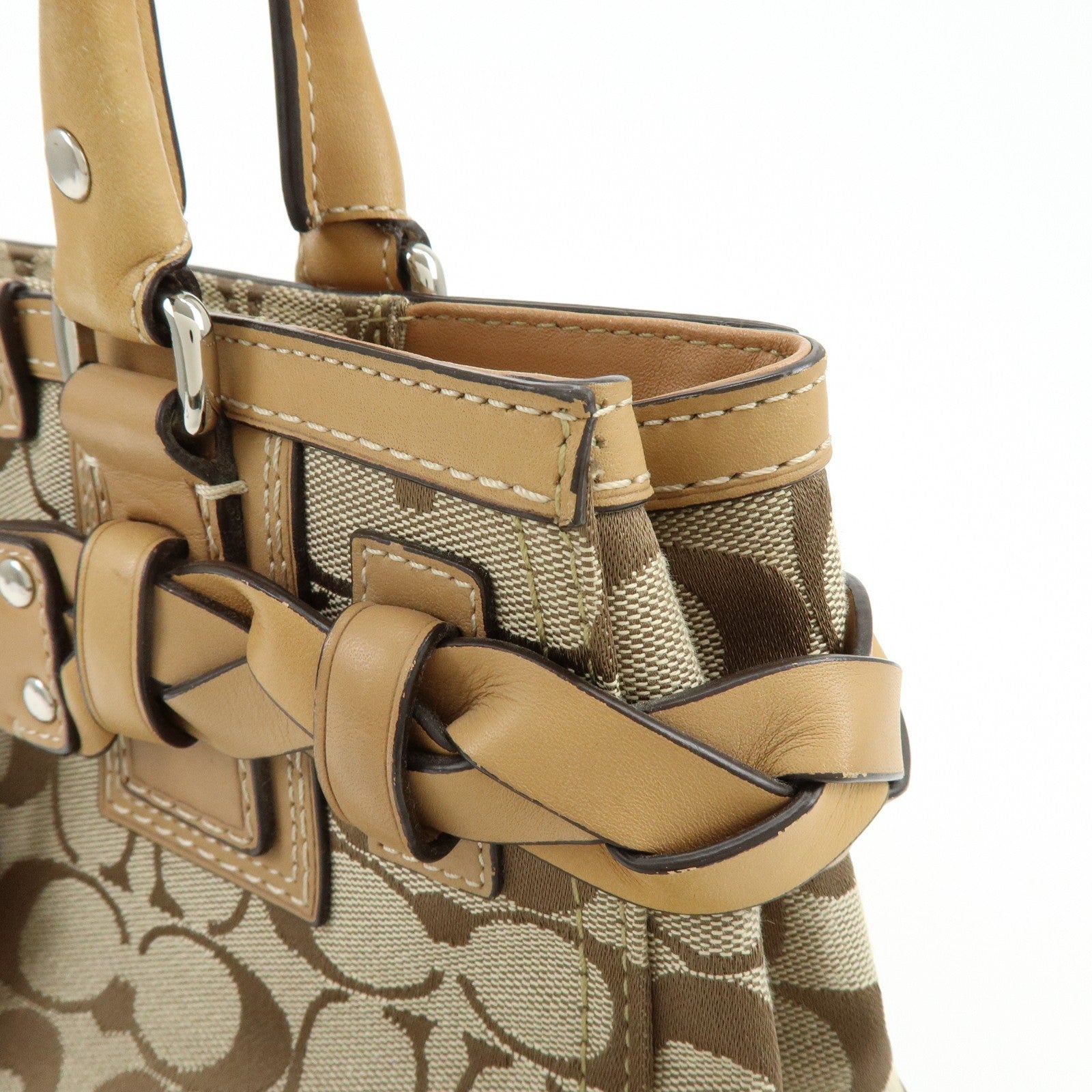 Coach Tote Bag - Brown, Canvas Leather