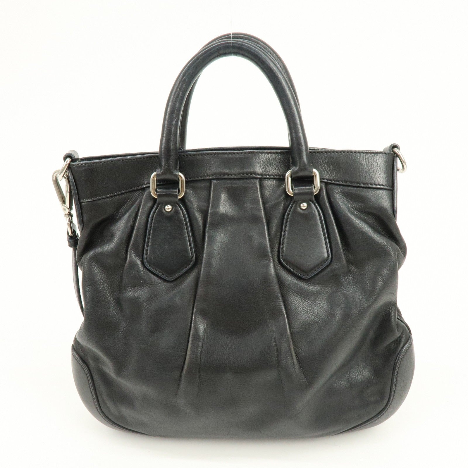 Prada 2Way Bag Hand Bag - Black, Leather