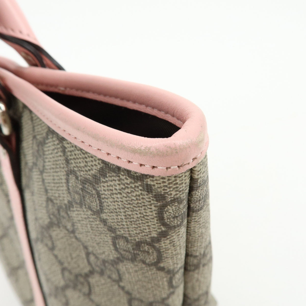 Gucci Tote Bag - Beige, Pink, GG Supreme, Leather