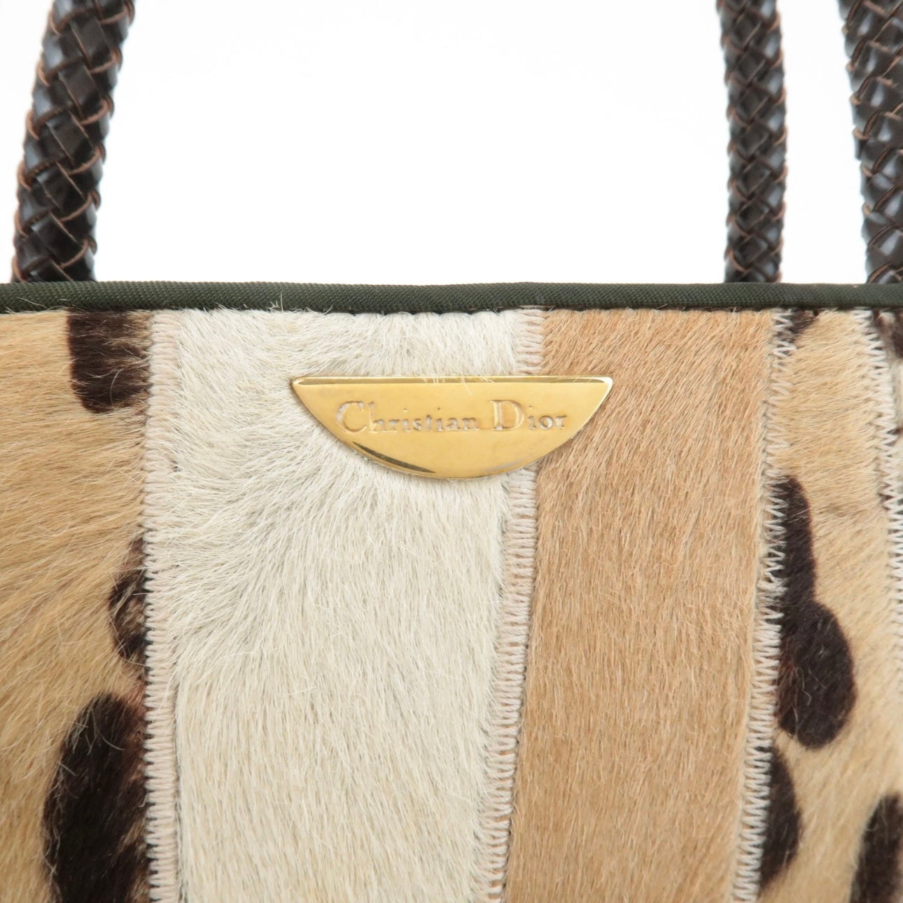 Christian Dior Hand Bag - Beige, Brown, Unborn Calf