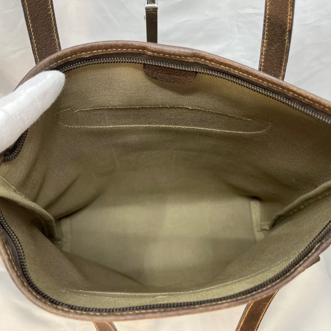 Shoulder Tote Hand Bag Brown PVC Leather