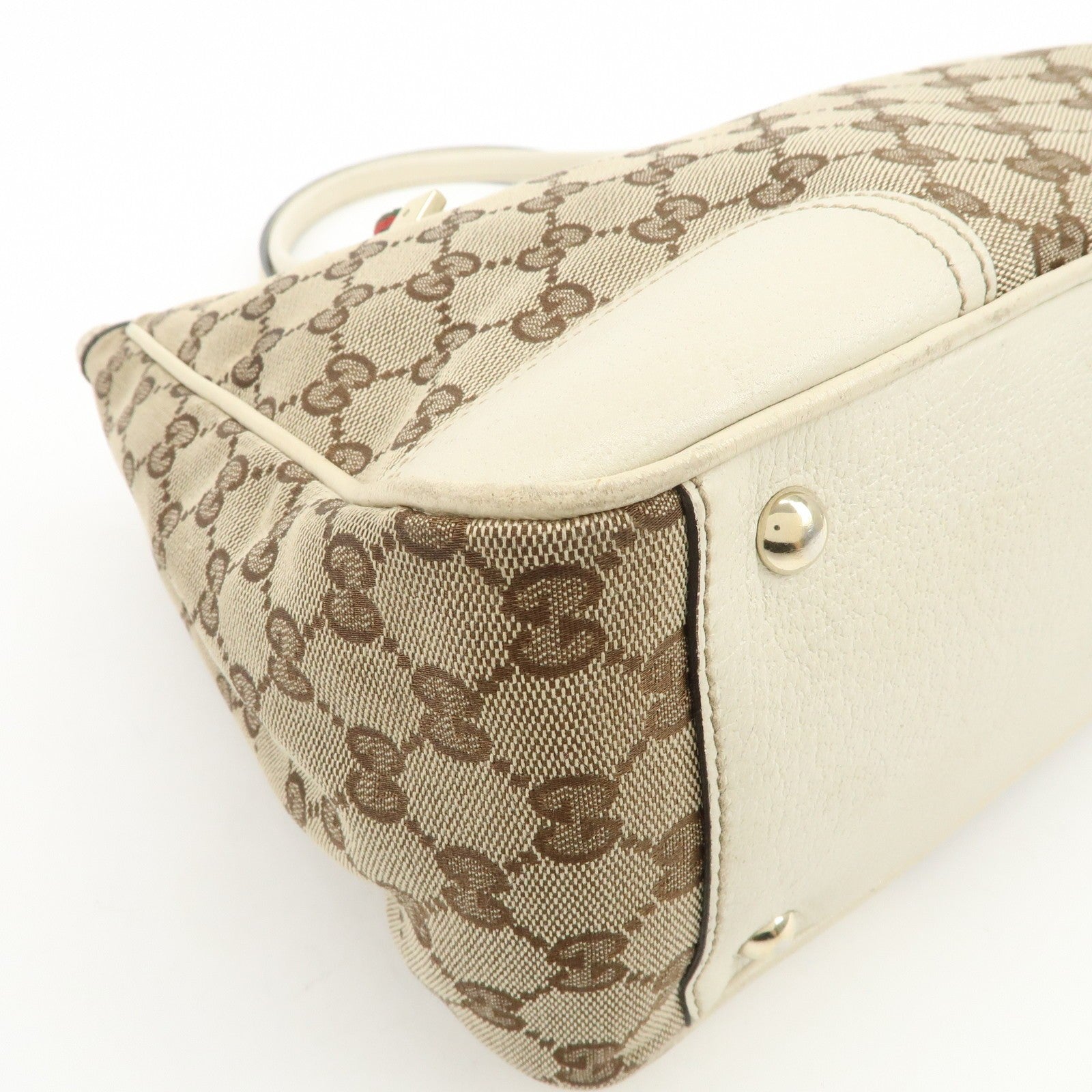Gucci Princy Sherry Tote Bag - Brown Ivory, GG Canvas Leather