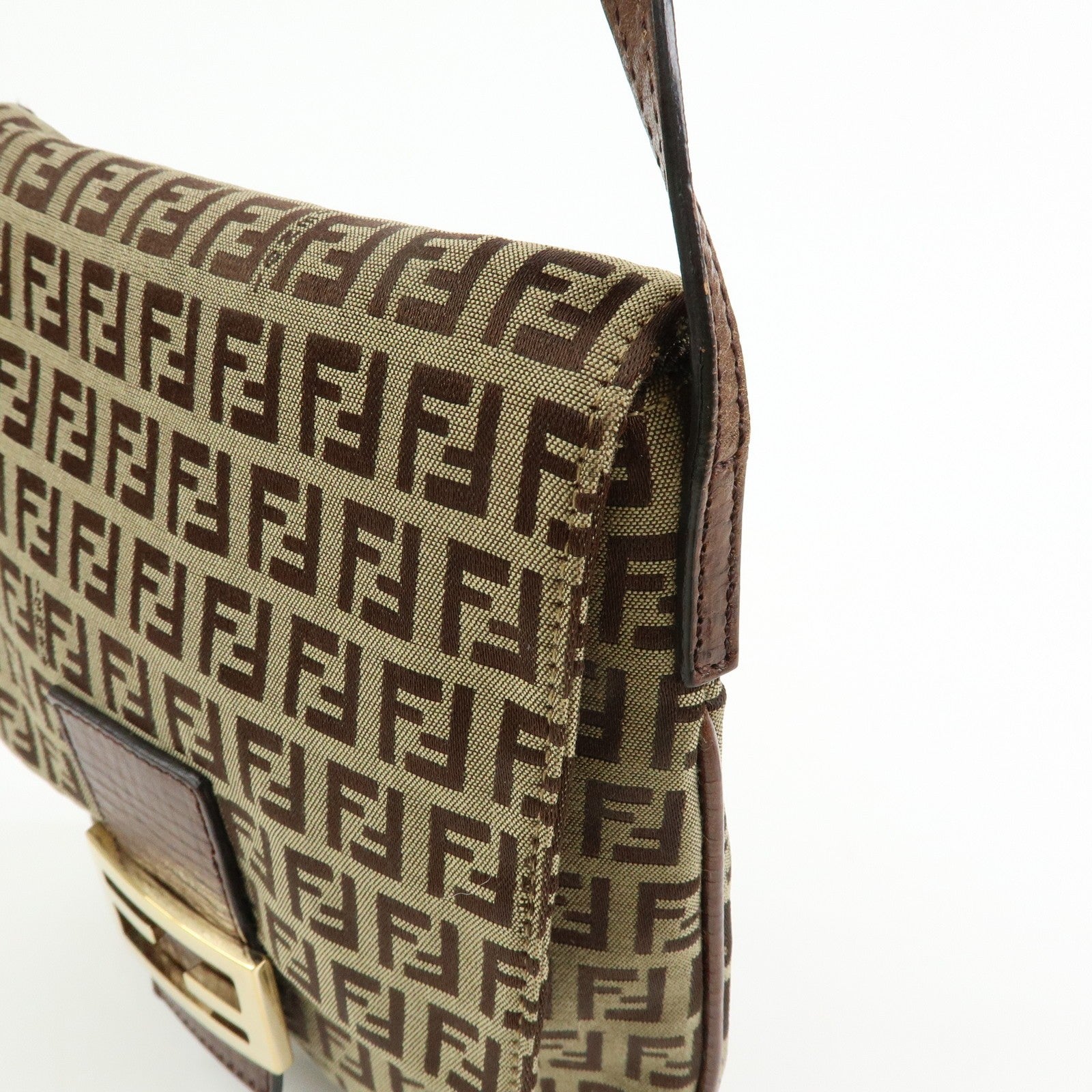 Fendi Shoulder Crossbody Bag - Brown, Canvas Leather