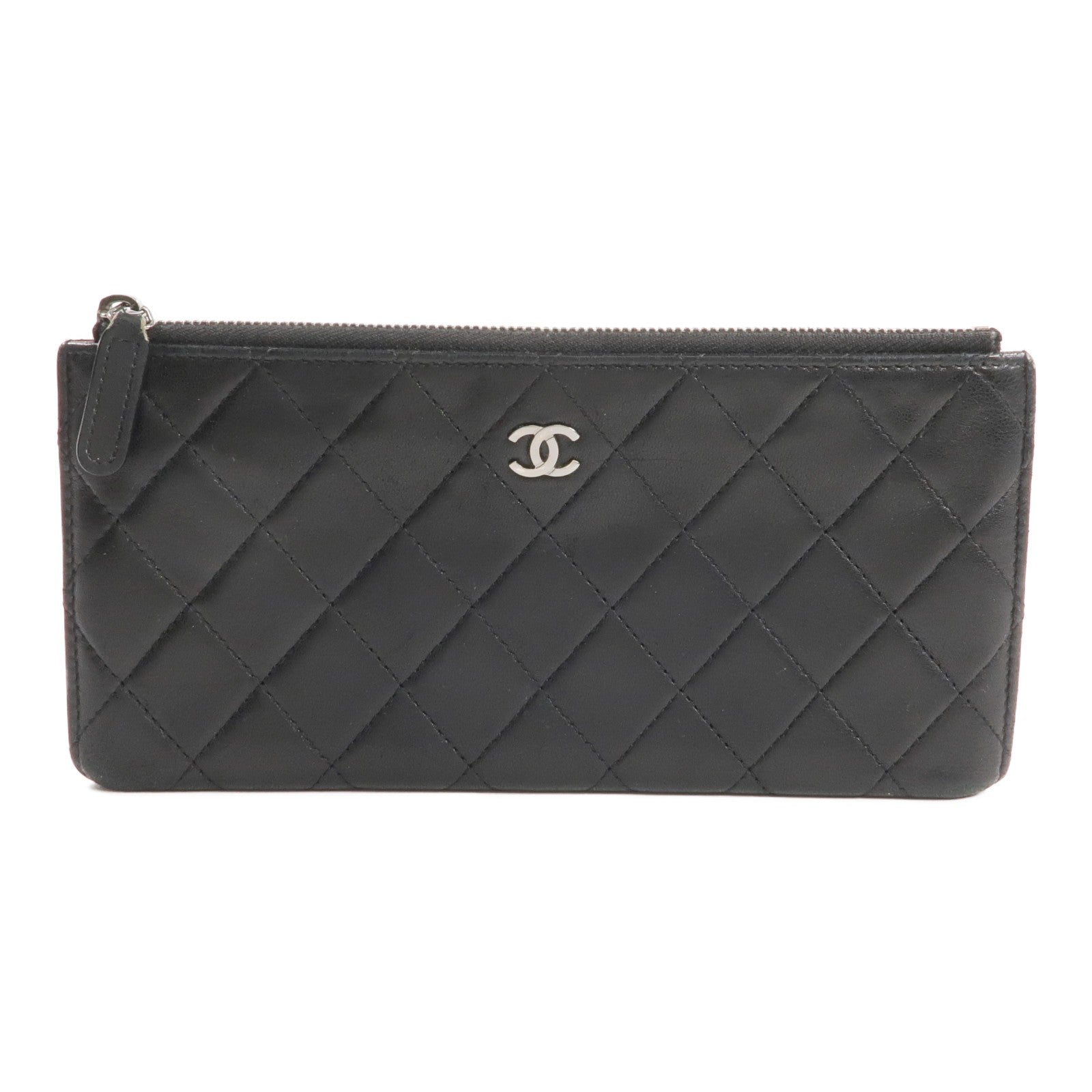 Chanel CC SHW Long Wallet - Black, Lambskin Leather