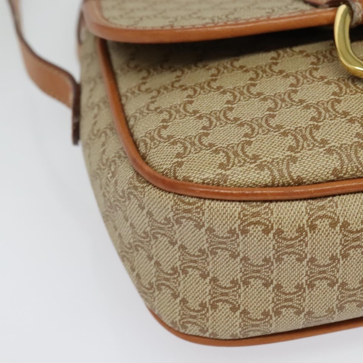 Celine Macadam Shoulder Bag - Beige/Gold, PVC Leather