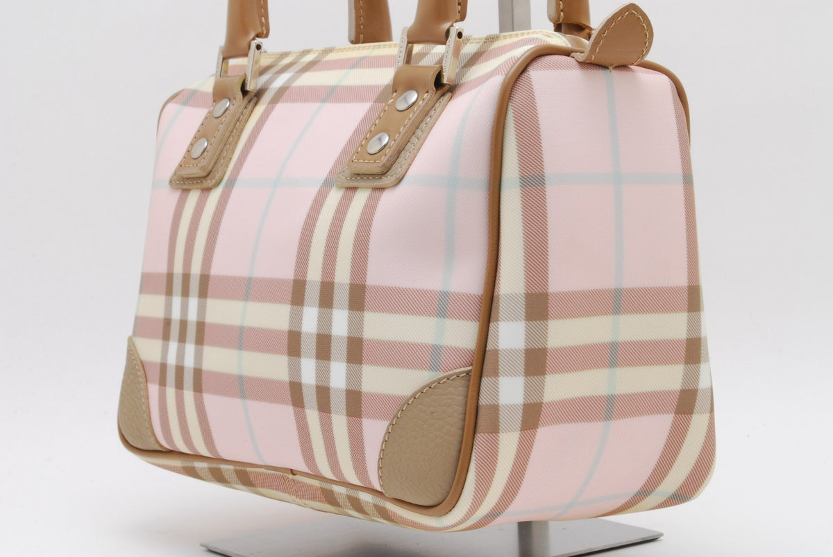 Burberry Nova Mini Boston Handbag - Red, Patent Leather