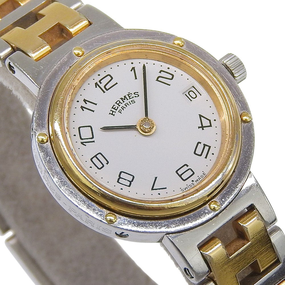 Hermès Clipper Wristwatch - White, Stainless Steel