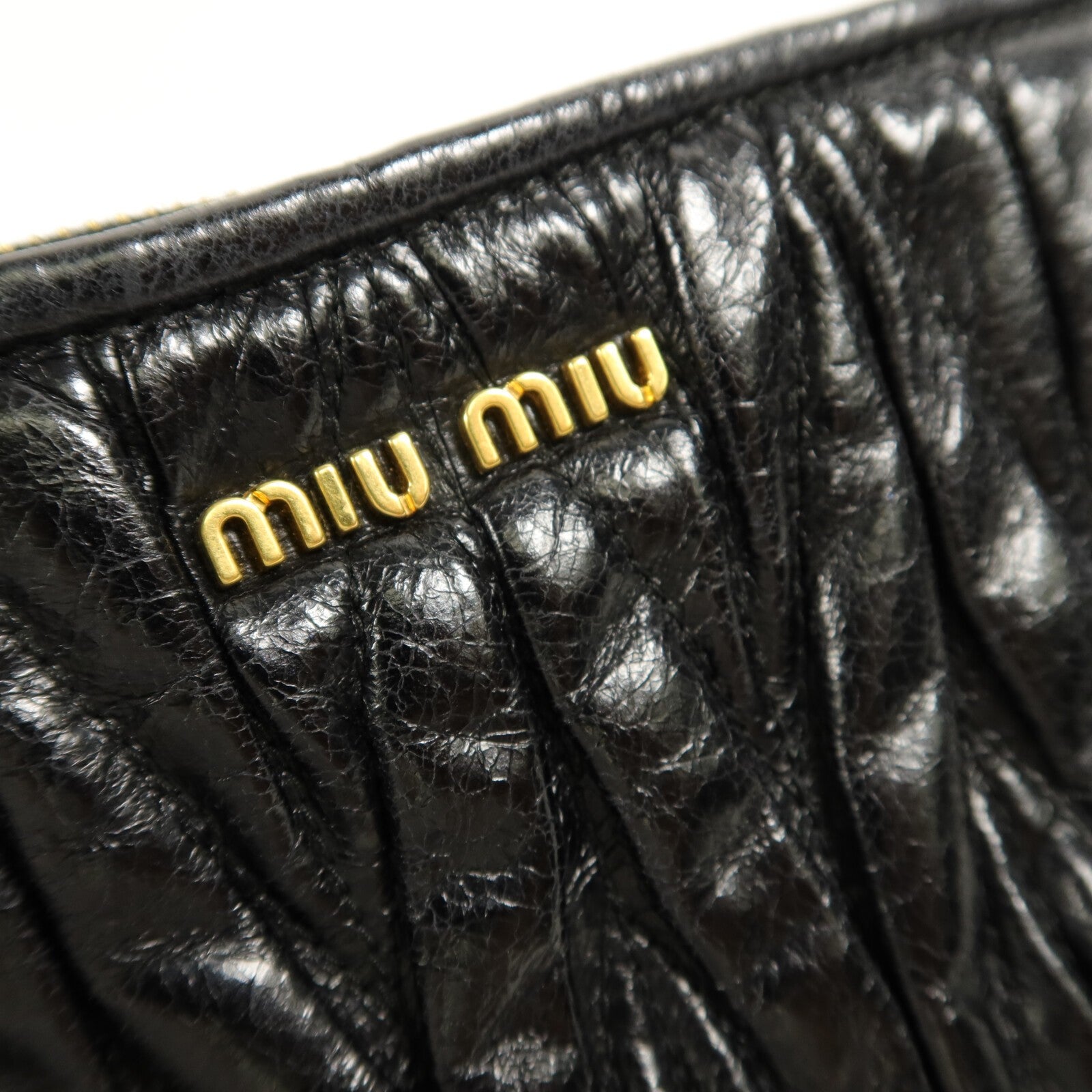 Miu Miu GHW Shoulder Bag - Black, Lambskin Leather