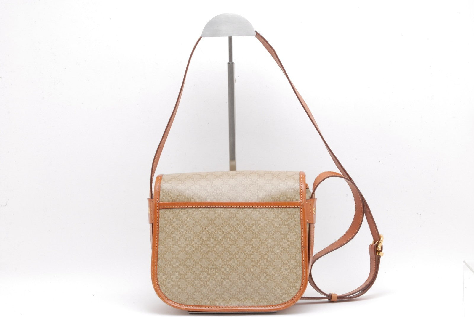 Celine Macadam Shoulder Bag - Beige, Leather