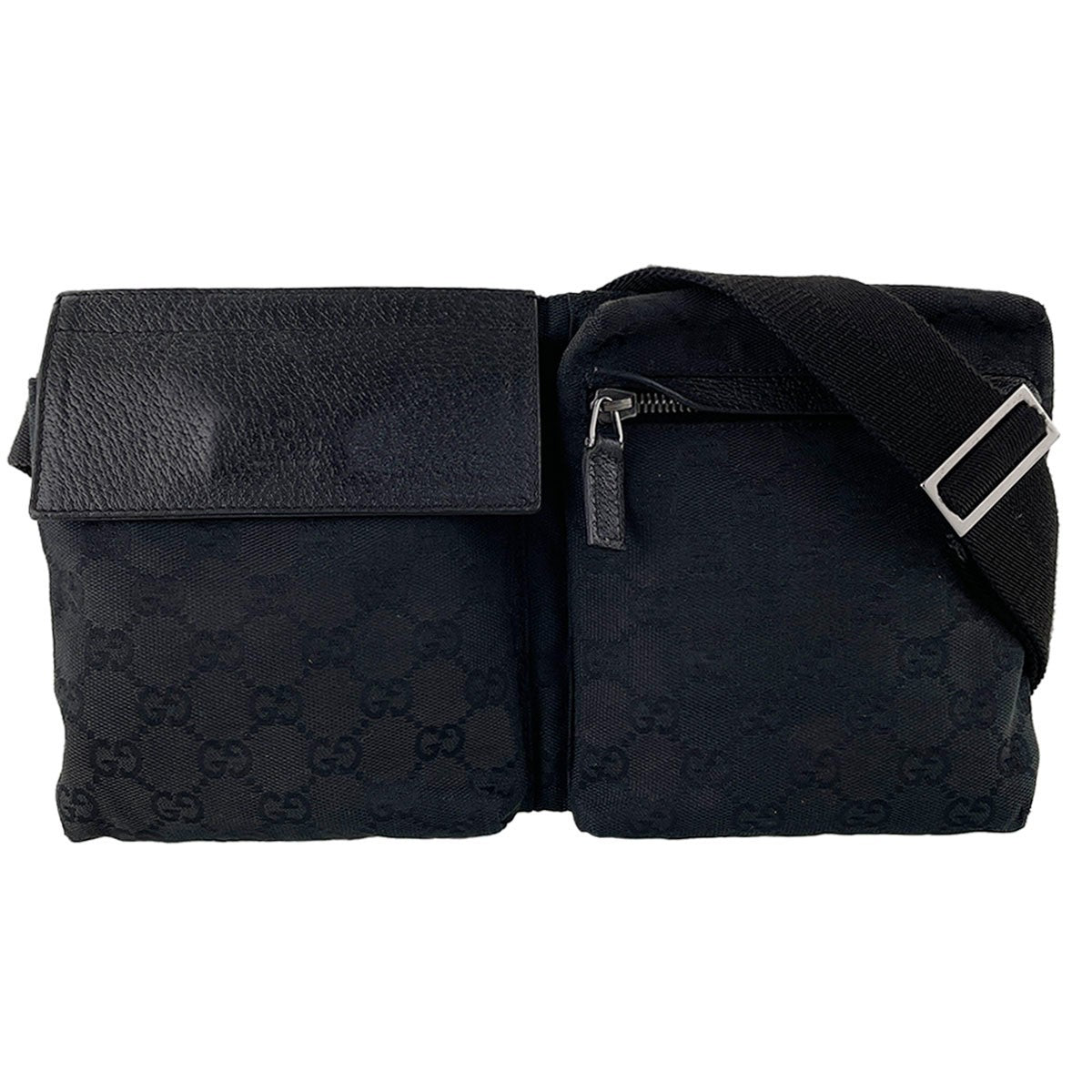 Gucci GG Waist Bag - Black, Canvas Fabric